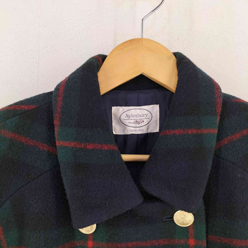 アリスバーリー Aylesbury 金ボタン ダブル チェック コート レディース